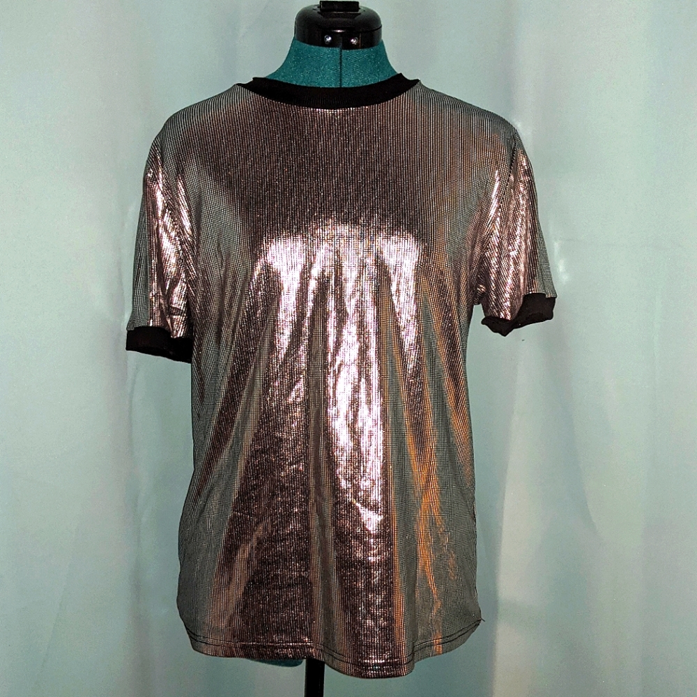 Metallic Short Sleeve Tee